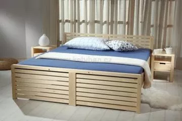 Dřevěná postel Thomas dvoulůžko, 200x180 cm, smrk