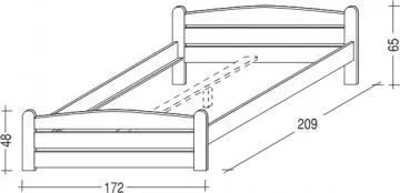 Rozměry postele s ložnou plochou 200x160cm
