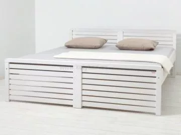 Dřevěná postel Thomas dvoulůžko, 200x140 cm, bílá