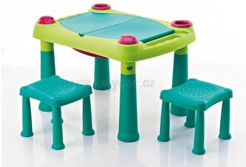 Mimořádně praktický stolek Creative play table   2 stoličky