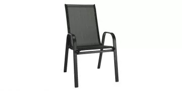 Elegantní zahradní židle Aldera  tmavě šedá/černá