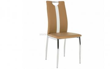 Moderní jídelní židle Signa béžová/bílá ekokůže