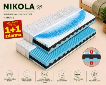 Partnersk� sendvi�ov� matrace Nikola
