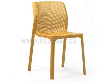 Plastová židle Bit senape