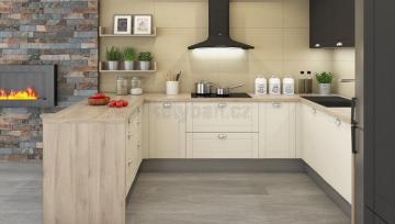 Plánovaná kuchyně Rut šedá onyx - cement - magnolia