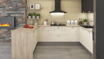 Plnovan kuchyn Rut ed onyx - cement - magnolia