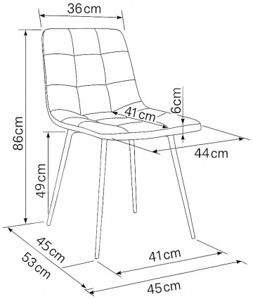 Jídelní židle ALIM ? společný detail