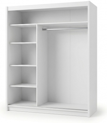 Šatní skříň MULTI 35, 203 cm (M) ? bílá