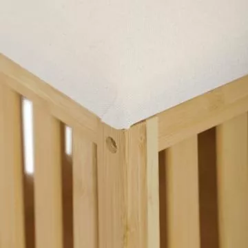 Bambusový koš na prádlo se sedákem - taburet DR-B066