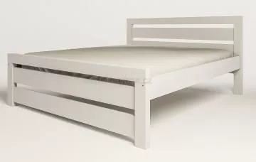 Dřevěná postel Rhino I, 200x180 cm, bílá