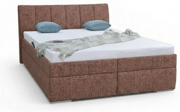 Postel LIANA 2 180cm, s roštem a s úložným prostorem ? PW 23 světle hnědá