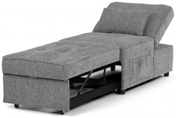 Rozkládací křeslo, šedá, látka, ASB-C3210 GREY2 ? Šedá