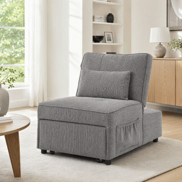 Rozkládací křeslo, šedá, látka, ASB-C3210 GREY2 ? Šedá