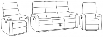 Sedac� souprava, polohovac�, �ed�, l�tka, ASD-C5980 GREY2 ? �ed�