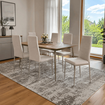 Jídelní židle, béžová, látka, DCL-V5031 BG2 ? Béžová