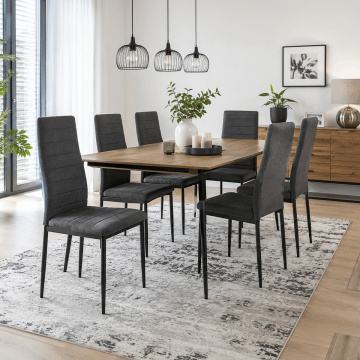 Jídelní židle, šedá, látka, DCL-V5031 GREY2 ? Šedá
