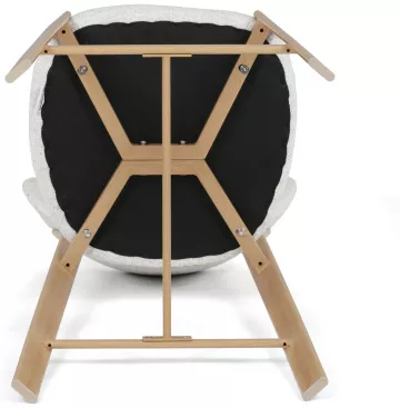 Barová židle, bílá, látka, AUB-L3125 OAK ? Bílá