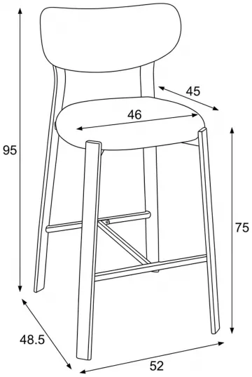 Barová židle, bílá, látka, AUB-L3125 OAK ? Bílá
