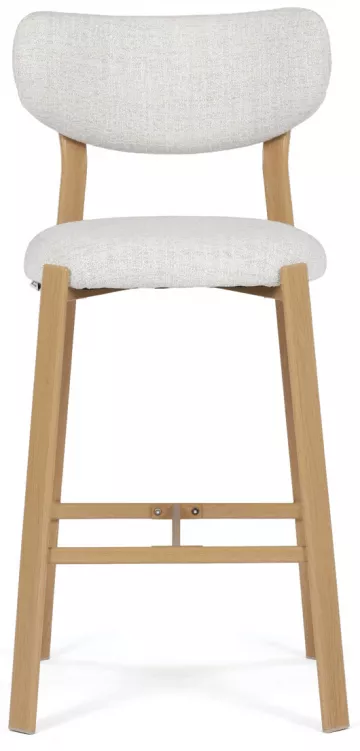 Barová židle, bílá, látka, AUB-L3125 OAK ? Bílá