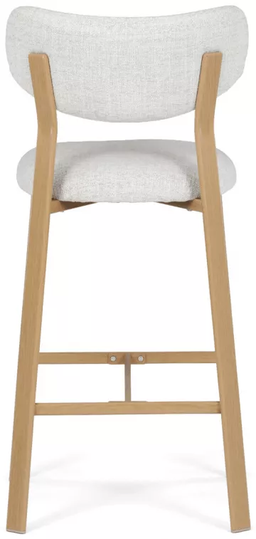 Barová židle, bílá, látka, AUB-L3125 OAK ? Bílá