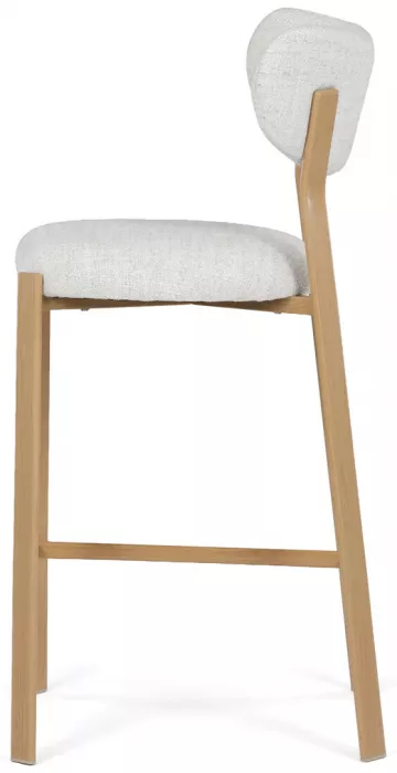Barová židle, bílá, látka, AUB-L3125 OAK ? Bílá