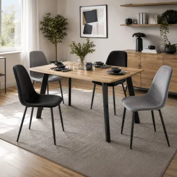 Jídelní židle, černá, sametová látka, CT-V2971 BK4 ? Černá