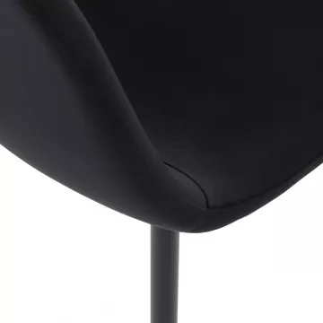 Jídelní židle, černá, sametová látka, CT-V2971 BK4 ? Černá