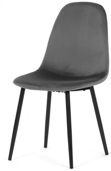 Jídelní židle, šedá, sametová látka, CT-V2971 GREY4 ? Šedá