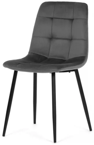 Jídelní židle, šedá, sametová látka, CT-V5081 GREY4 ? Šedá