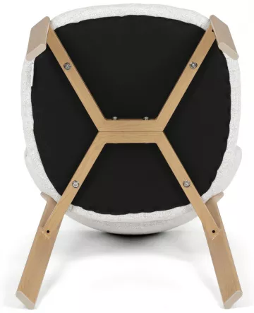 Jídelní židle, bílá, látka, HC-L3125 OAK ? Bílá