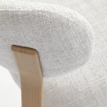 Jídelní židle, bílá, látka, HC-L3125 OAK ? Bílá