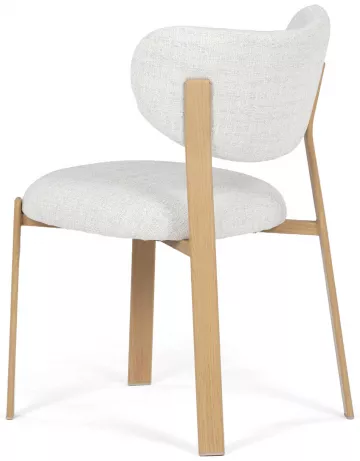 Jídelní židle, bílá, látka, HC-L3125 OAK ? Bílá