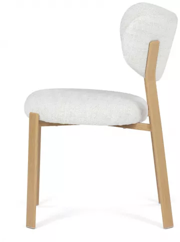 Jídelní židle, bílá, látka, HC-L3125 OAK ? Bílá