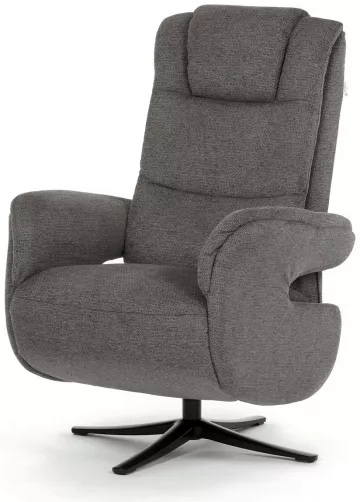 Polohovací křeslo, elektrické zabudované ovládání, šedá, látka, TV-C5590 GREY2 ? Šedá