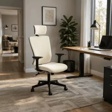Kancelářská židle, houpací mechanismus, béžová látka, KA-W3137 BG ? Béžová