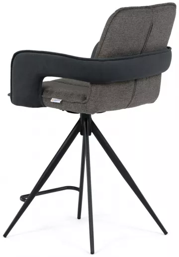 Barová židle otočná 180°, šedá, látka, AUB-F1146 GREY2 ? Šedá