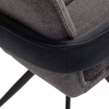 Barová židle otočná 180°, šedá, látka, AUB-F1146 GREY2 ? Šedá