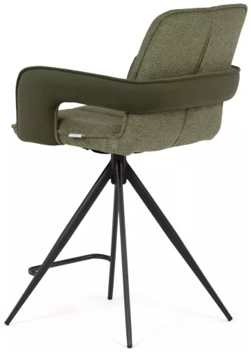 Barová židle otočná 180°, zelená, látka, AUB-F1146 GRN2 ? Zelená