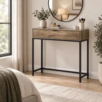 Odkládací stolek 80x28x77cm, mdf, šedý dub, CT-G1077 GREY ? Šedá