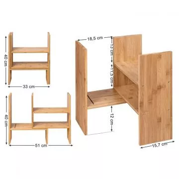 stolní organizér z bambusu AUK-E1045 NAT