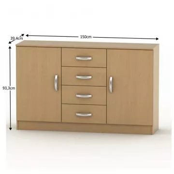 Kombinovaná komoda, buk, BETTY NEW 2 BE02-019-00