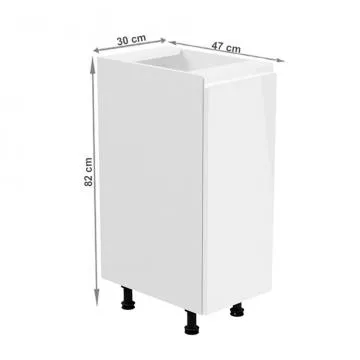 Spodn skka, bl / bl extra vysok lesk, prav, AURORA D30