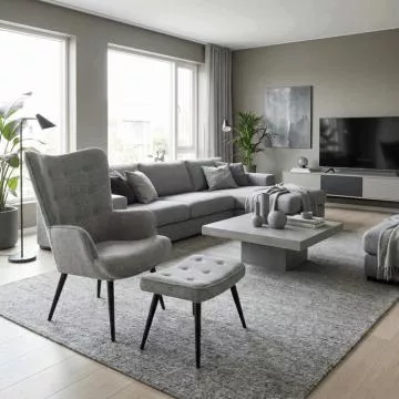 relaxační křeslo s podnožkou Ak-303 GREY2