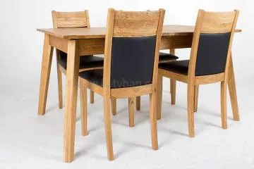 dubová, čalouněná židle Gerda a jídelní stůl Gery