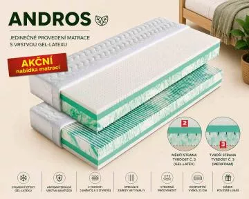 matrace Andros s vrstvou Gel-latexu