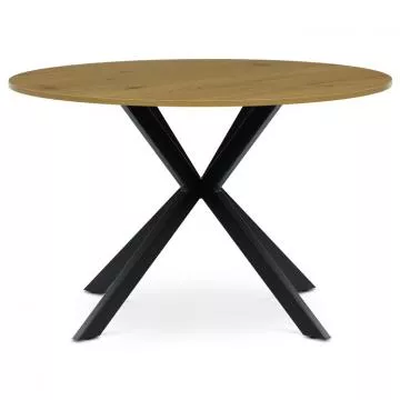 Kulat jdeln stl 120x120cm, mdf, divok dub, HT-F4120 OAK