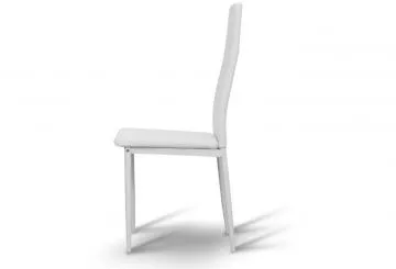 Jídelní židle Coleta ekokůže bílá/kov bílá