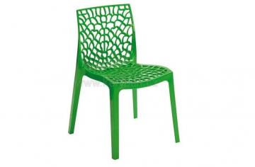Plastová jídelní židle Gruvyer verde brillante
