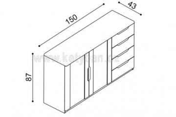 Komoda Flabo 3DDZ4.