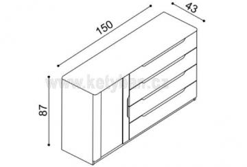 Komoda Flabo 3DZ4.